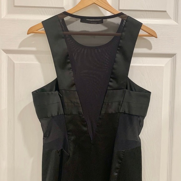 All Saints Black Mesh Cutout Mini Sleeveless Dress - Picture 10 of 16